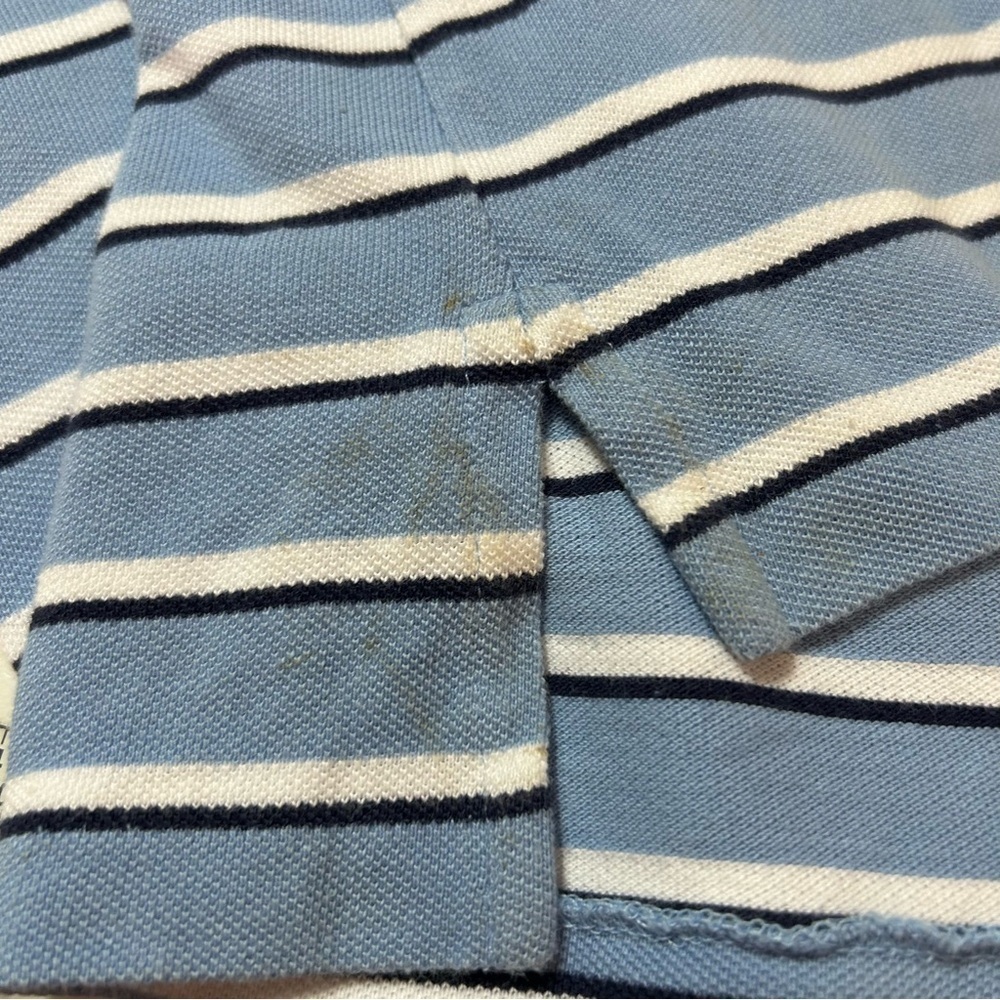 Polo Ralph Lauren Blue Striped Crest Big Pony Sz boys L (14/16) - Picture 6 of 7